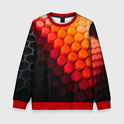 Детский свитшот Hexagon orange