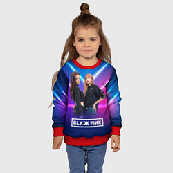 Свитшот детский Blackpink neon, цвет: 3D-красный — фото 2