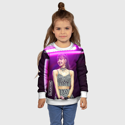 Детский свитшот Blackpink Lisa awarded / 3D-Белый – фото 4
