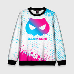 Свитшот детский DanMachi neon gradient style, цвет: 3D-черный