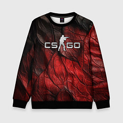 Детский свитшот CS GO dark red texture