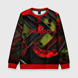Детский свитшот CS GO abstract green red