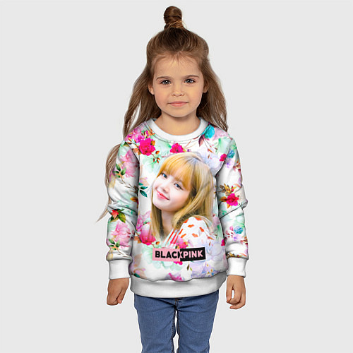 Детский свитшот Blackpink Lisa / 3D-Белый – фото 4
