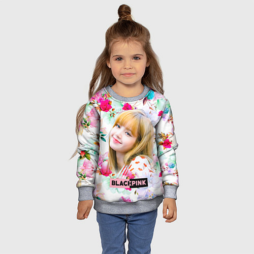 Детский свитшот Blackpink Lisa / 3D-Меланж – фото 4