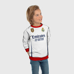 Свитшот детский Лука Модрич Реал Мадрид форма 2324 домашняя, цвет: 3D-красный — фото 2