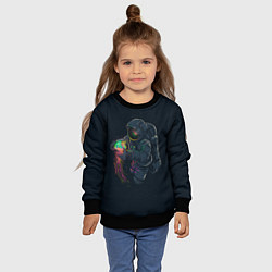 Свитшот детский Неизведанный космос, цвет: 3D-черный — фото 2