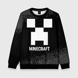 Детский свитшот Minecraft glitch на темном фоне