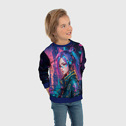 Свитшот детский Айтишница, цвет: 3D-синий — фото 2