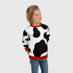 Свитшот детский Принт - пятна коровы, цвет: 3D-красный — фото 2