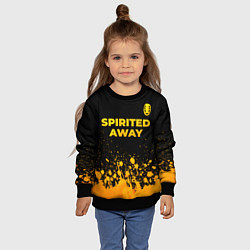 Свитшот детский Spirited Away - gold gradient: символ сверху, цвет: 3D-черный — фото 2