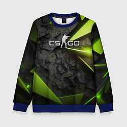 Детский свитшот CS GO green black abstract