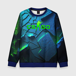 Детский свитшот CS GO blue green style