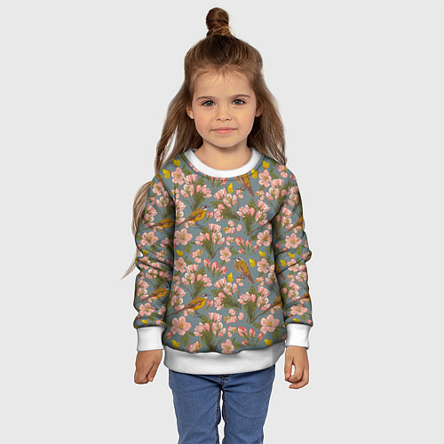 Детский свитшот Жёлтые трясогуски / 3D-Белый – фото 4