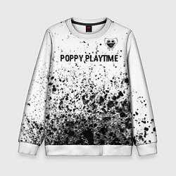 Детский свитшот Poppy Playtime glitch на светлом фоне: символ свер