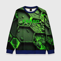 Детский свитшот CSGO green abstract