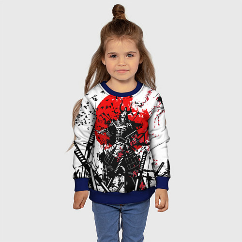 Детский свитшот Bushido warrior / 3D-Синий – фото 4