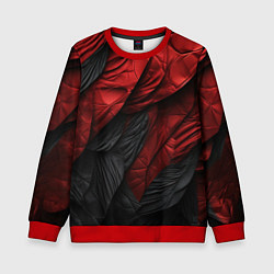 Свитшот детский Red black texture, цвет: 3D-красный