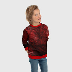 Свитшот детский Текстура красная кожа, цвет: 3D-красный — фото 2
