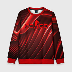 Детский свитшот CS GO red abstract