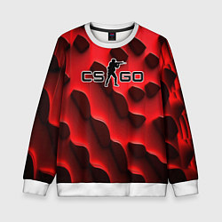 Детский свитшот CS GO black red abstract