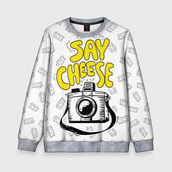 Свитшот детский Say cheese, цвет: 3D-меланж