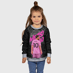 Свитшот детский Лионель Месси Интер Майами, цвет: 3D-меланж — фото 2