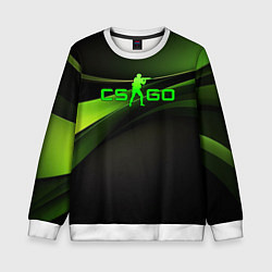 Детский свитшот CS GO black green logo