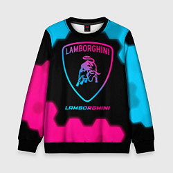 Детский свитшот Lamborghini - neon gradient