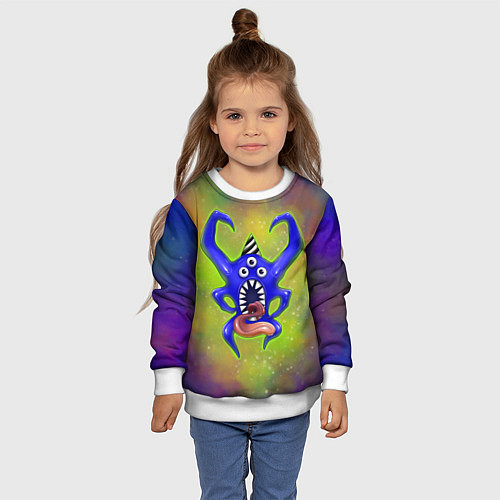 Детский свитшот Nabnab - паук / 3D-Белый – фото 4