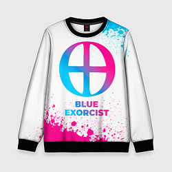 Детский свитшот Blue Exorcist neon gradient style