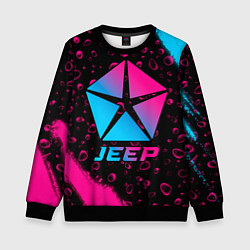 Свитшот детский Jeep - neon gradient, цвет: 3D-черный