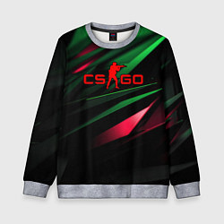 Свитшот детский CS GO green red, цвет: 3D-меланж