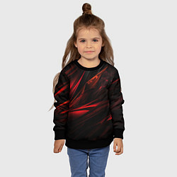 Свитшот детский Black red background, цвет: 3D-черный — фото 2
