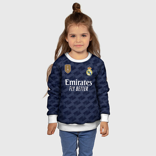 Детский свитшот Лука Модрич Реал Мадрид форма 2324 гостевая / 3D-Белый – фото 4