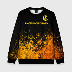 Детский свитшот Angels of Death - gold gradient: символ сверху