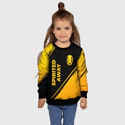 Свитшот детский Spirited Away - gold gradient: надпись, символ, цвет: 3D-черный — фото 2
