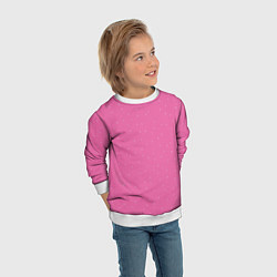 Свитшот детский Нежный розовый кружочки, цвет: 3D-белый — фото 2