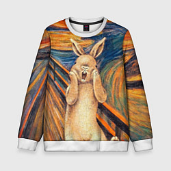 Свитшот детский Картина Крик - кролик, цвет: 3D-белый