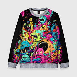 Детский свитшот Космические зубастые монстры