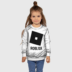 Свитшот детский Roblox glitch на светлом фоне, цвет: 3D-белый — фото 2