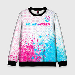 Детский свитшот Volkswagen neon gradient style: символ сверху