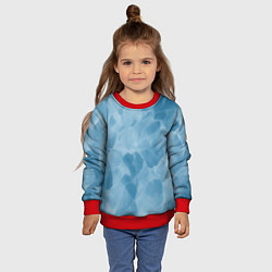 Свитшот детский Текстура льда, цвет: 3D-красный — фото 2