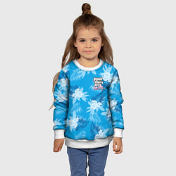 Свитшот детский Цветочный паттерн - GTA vice city, цвет: 3D-белый — фото 2