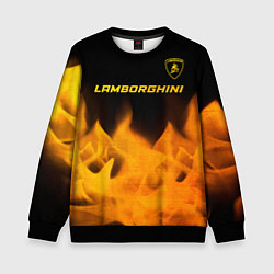 Детский свитшот Lamborghini - gold gradient: символ сверху