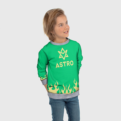 Детский свитшот Astro fire / 3D-Меланж – фото 3