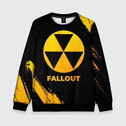 Детский свитшот Fallout - gold gradient