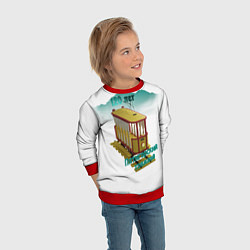 Свитшот детский Пятигорский трамвай, цвет: 3D-красный — фото 2