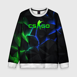 Детский свитшот CS GO green blue neon