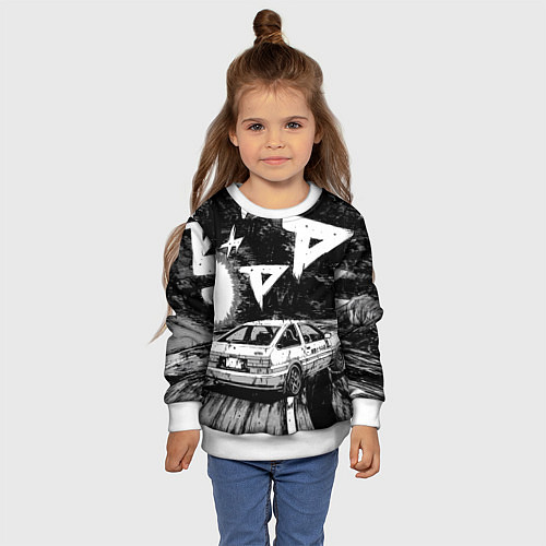 Детский свитшот Инициал Ди / 3D-Белый – фото 4