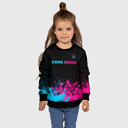 Свитшот детский Code Geass - neon gradient: символ сверху, цвет: 3D-черный — фото 2